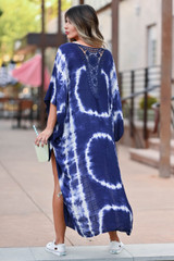 See The Good Tie Dye Kimono - Navy