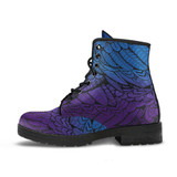 Purple Blue Boho Feather Boots