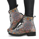 Grey Paisley Peace Boots