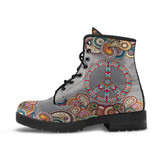Grey Paisley Peace Boots