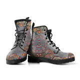 Grey Paisley Peace Boots