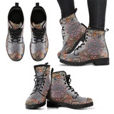 Grey Paisley Peace Boots