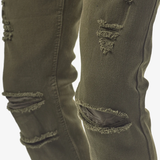COPPER RIVET Olive Slim Fit Jeans