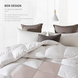 Goose Down Comforter 1000TC 100% Cotton-Poly Shell Soft 650 Fill Power