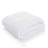 Luxury Queen/King/Twin Size All-Season White Down Alternative Quilted Comforter Corner Duvet Tab Machine Wash Stand Alone Comforter Bedding
