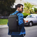 Laptop Backpack 15.6 Inch Office Work Backpack Business Bag Unisex Black Ultralight Backpack Thin Back Pack