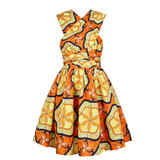 Women Dashiki Ankara Dress Short Sleeve