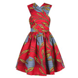 Women Dashiki Ankara Dress Short Sleeve
