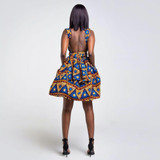 Women Dashiki Ankara Dress Short Sleeve