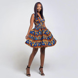 Women Dashiki Ankara Dress Short Sleeve