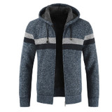 Men Hooded Wool Cardigan Sweater Jacket