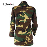Military Outwear Jacket Camouflage Women