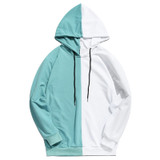 Men Outwear Casual Patchwork Slim Fit Hoodie Outwear Sweatshirt