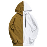 Men Outwear Casual Patchwork Slim Fit Hoodie Outwear Sweatshirt