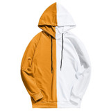 Men Outwear Casual Patchwork Slim Fit Hoodie Outwear Sweatshirt
