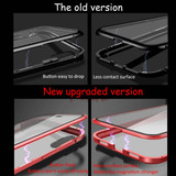 Magnetic Adsorption Metal Phone Case for iPhone 11 Pro XS Max XR 6 6S 7 8 Plus Double Sided Glass Magnet for iPhone Cover Cases