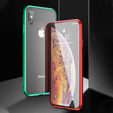 Magnetic Adsorption Metal Phone Case for iPhone 11 Pro XS Max XR 6 6S 7 8 Plus Double Sided Glass Magnet for iPhone Cover Cases