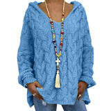Women V-neck Twist Knitted Sweaters