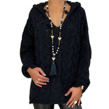 Women V-neck Twist Knitted Sweaters