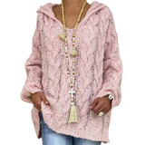 Women V-neck Twist Knitted Sweaters