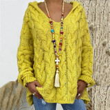 Women V-neck Twist Knitted Sweaters