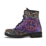Purple Peace Paisley Handcrafted Boots