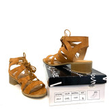 Wild Diva Lounge Gladiator Chunky Heel Camel (RP)