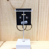 Sarina Button Hoop Earrings