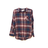 Pink Rose Plaid Button Down