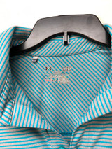 Underarmour Striped Polo Blue