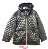 White Mark Winter Collection Plus Size Puffer Coat Black