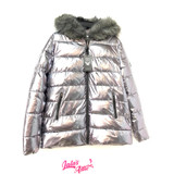 White Mark Plus Size Metallic Puffer Coat w/Hoodie  NEW*