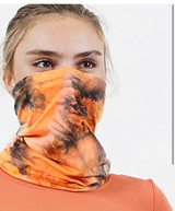 Tie Dye Convertible Tube Mask-Orange
