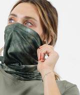 Tie Dye Convertible Tube Mask-Olive