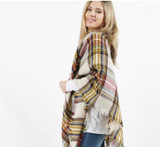 Multi-plaid Blanket Scarf