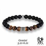 12 Zodiac Signs Tigers Eye Bracelet
