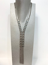 Sarina Diamond Silver Necklace