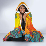 Hippie Peace Hoodie Blanket
