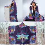 Dragonfly Mandala Hoodie Blanket