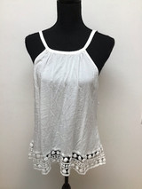 Nicole Miller white spaghetti strap top size large