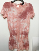 Forever 21 coral tie dye style romper size small