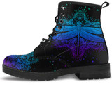 Blue and Purple Mandala Dragonfly Handcrafted Boots