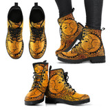 Gold Sun and Moon Handcrafted Boots