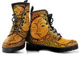Gold Sun and Moon Handcrafted Boots
