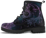 Purple Sun Moon Handcrafted Boots