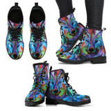 Colorful Wolf Handcrafted Boots