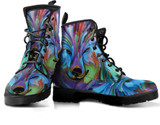 Colorful Wolf Handcrafted Boots