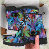 Colorful Wolf Handcrafted Boots