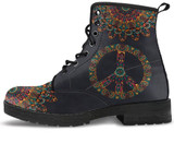 Colorful Peace and Mandala Handcrafted Boots