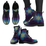 Purple Gold Mandala Handcrafted Boots